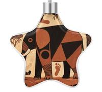 3.7 Inch Star Christmas Ornament Reusable Plastic Hanging Decor with Rope, Hanging Decorative Ball, Elephant March Print Ornaments for Xmas Tree, New Year Party Decor