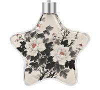 3.7 Inch Star Christmas Ornament Reusable Plastic Hanging Decor with Rope, Hanging Decorative Ball, Floral Mandala Ornaments for Xmas Tree, New Year Party Decor