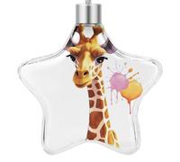 3.7 Inch Star Christmas Ornament Reusable Plastic Hanging Decor with Rope, Hanging Decorative Ball, Giraffe Ornaments for Xmas Tree, New Year Party Decor