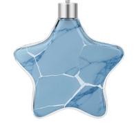 3.7 Inch Star Christmas Ornament Reusable Plastic Hanging Decor with Rope, Hanging Decorative Ball, Light Blue White Crack Marble Ornaments for Xmas Tree, New Year Party Decor