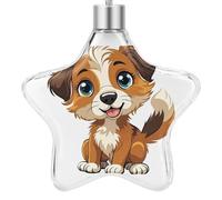 3.7 Inch Star Christmas Ornament Reusable Plastic Hanging Decor with Rope, Hanging Decorative Ball, Small Dog Ornaments for Xmas Tree, New Year Party Decor