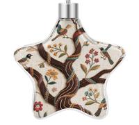 3.7 Inch Star Christmas Ornament Reusable Plastic Hanging Decor with Rope, Hanging Decorative Ball, Tree Birds Ornaments for Xmas Tree, New Year Party Decor