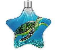 3.7 Inch Star Christmas Ornament Reusable Plastic Hanging Decor with Rope, Hanging Decorative Ball, Turtle Swimming in The Sea Ornaments for Xmas Tree, New Year Party Decor