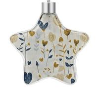 3.7 Inch Star Christmas Ornament Reusable Plastic Hanging Decor with Rope, Hanging Decorative Ball, Tulips and Hearts Ornaments for Xmas Tree, New Year Party Decor