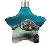 3.7 Inch Star Christmas Ornament Reusable Plastic Hanging Decor with Rope, Hanging Decorative Ball, Underwater Diving Sea Turtle Ornaments for Xmas Tree, New Year Party Decor