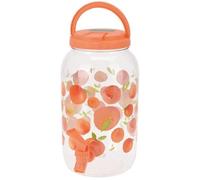 3.7 Litre Plastic Drinks Dispenser with Tap & Lid & Carry Handle Water Juice Cocktail Punch (Peach)