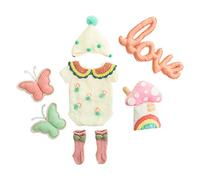 3/7 PcsBaby Cotton Hat Romper Socks Set Newborn Photography Props Infant Outfits Knitted Long Tail Cap Romper