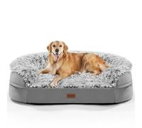 3.7" Thick Orthopedic Dog Bed for Extra Large Dogs, Supportive Dog Sofa with 28D Egg Crate Foam, Removable Washable Cover, Waterproof Lining, Semicircular Design for Puppies
