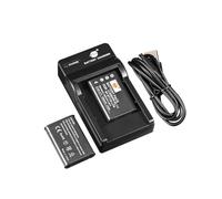 3.7 V 1350 mAh LI-60B/EN-EL11/NP-BY1/D-LI78 DSTE Li-ion Battery (Pack of 2) + Micro USB Charger Compatible with Olympus FE-370 Coolpix S560 DB-80 R50 DB-L70