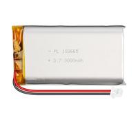 3.7 V 3000 mAh LiPo Battery 103665.1S Lithium Polymer Battery with PCM Protection, Micro JST 1.25 mm 2-Pin Plug, for ESP32 Arduino NodeMCU & Miyoo Mini V4/Mini Plus