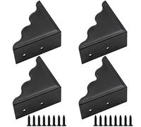 3.74inch Metal Corner Protectors Corner Trim Decorative Desk Box Corner Protector Desk Case Edge Cover Guard Furniture Corner Pack of 4