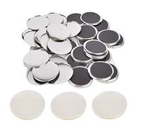 3" 75mm 100 Sets Soft Rubber Magnetic Steel Back Badge Button Maker Pin Back Metal Button Supply Materials Multipurpose