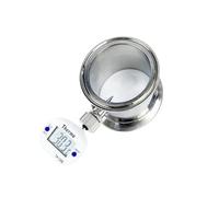 3" 76mmOD91mm Tri-clamp Pipe, with Welded Thermowell Nipple, One-Piece Welding Adapter SS304(with Thermometer)