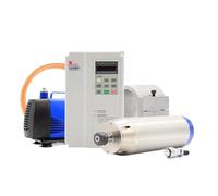 3.7kw Metal working spindle motor 800Hz engraving on steel & Fuling Motor Speed Controller & 100mm bracket & water pump(380v,400Hz-24000rpm)