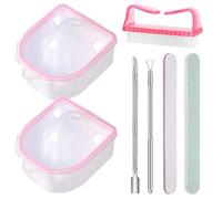 3/7Pcs Soak Off Bowl Nails Soaking Bowl Dip Powder Remover Tools Cuticle Pusher Peeler Nails File Buffer Manicure Bowl