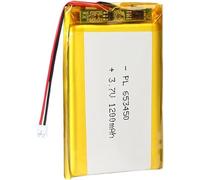 3.7V 1200mAh 653450 Lipo Battery Rechargeable Lithium Polymer Ion Battery Pack With JST Connector