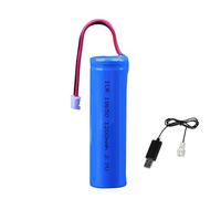 3.7V 1200mAh Li-ion Battery Pack 18650 * 1 Cell RC Replacement Rechargeable Battery Pack With PH2.0-2P USB Charger Cable for Airplane DIY, Fishing lights,Doorbell, etc.