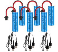 3.7v 2000mAh Li-ion Battery with USB Charger SM-2P Plug Lithium Ion Power Supply for RC Cars