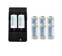 3.7V 2800mAh Lithium Li-ion 16340 Battery CR123A Rechargeable Batteries 3.7V CR123 Pen LED Flashlight Cell+Charger Replace The Vacuum Cleaner Accessories(Yellow)