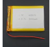 3.7V 3000 mAh 11.1Wh 405070 Rechageable Li-Polymer LiPo Li Battery For GPS Speaker DashCam PAD MID Music Player Driving Recorder
