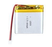 3.7V 4000mAh 125050 Lipo Battery Rechargeable Lithium Polymer ion Battery Pack with JST Connector,1 PCS