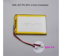 3.7V 4000mAh 14.8Wh 606090 Li-Polymer Li LiPo Battery JST-PH 2.0mm 2Pin Connector For GPS Bluetooth Speaker Power Bank Tablet PC 606090 2Pin2.0