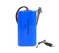 3.7V 4000mAh Li-ion Battery Pack Replacement 18650 Rechargeable Battery Pack With SM-2P USB Charger Cable for RC Airplane DIY, Fishing lights,Doorbell, etc.
