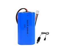 3.7V 4000mAh Li-ion Battery Pack Replacement 18650 Rechargeable Battery Pack With XH2.54-2P USB Charger Cable for RC Airplane DIY, Fishing lights,Doorbell, etc.