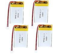3.7V 500mAh 403048 Lipo Battery Rechargeable Lithium Polymer ion Battery Pack with JST Connector,4 PCS
