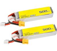 3.7V/7.4V/11.1V 95C 500mAh 1S/2S/3S Lipo Battery with XT30/PH2.0 Connector for Airplane Helicopter Quadcopter Drone Racing FPV