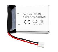 3.7V 820mAh Lipo Battery 603042 Rechargeable Lithium Polymer Ion Battery with JST Connector.Make sure the polarity of the device matches the battery before purchase