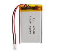 3.7V 900mAh LiPo Battery Pack 603048 Rechargeable Lithium Polymer Battery with PH2.0mm JST Connector for Household Appliances