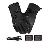 3.7V Heating Heated Gloves USB Rechargeable Gloves with 3 Temperature Levels - Thermal Gloves with Touch Screen for Cycling, Electric Thermal Gloves, Thermal Gloves with Battery