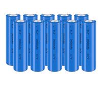 3.7V Li-ion Battery 2600mAh - 10 Pack Rechargeable Batteries for Remote Control Cars Toy flashlight/drone/front lamp/car RC batteries Top button Long service life