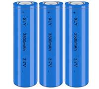 3.7V Li-ion Battery 3500mAh - 3 Pack Rechargeable Batteries for Remote Control Cars Toy flashlight/drone/front lamp/car RC batteries Top button Long service life