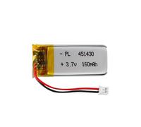 3.7V Lipo battery, 3.7V 160mAh 451430 Lithium Polymer Ion with 2P-PH connection with 2.0 mm pitch