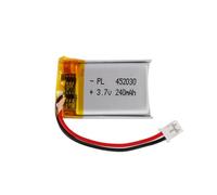 3.7V Lipo battery, 3.7V 240mAh 452030 Lithium Polymer Ion with 2P-PH connection with 2.0 mm pitch
