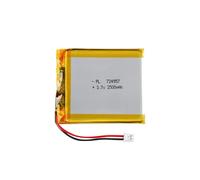 3.7V Lipo battery, 3.7V 2500mAh 724957 Lithium Polymer Ion with 2P-PH connection with 2.0 mm pitch