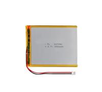 3.7V Lipo battery, 3.7V 3000mAh 407090 Lithium Polymer Ion with 2P-PH connection with 2.0 mm pitch