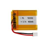 3.7V Lipo battery, 3.7V 400mAh 522332 Lithium Polymer Ion with 2P-PH connection with 2.0 mm pitch