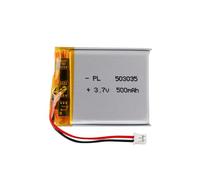3.7V Lipo battery, 3.7V 500mAh 503035 Lithium Polymer Ions with 2P-PH connection with 2.0 mm Pitch