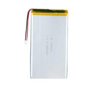 3.7V Lipo battery, 3.7V 8000mAh 7565121 Lithium Polymer Ions with 2P-PH connection with 2.0 mm pitch