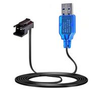 3.7V Lipo Battery Charger Cable, USB SM-2P Plug 0.5A Charging Cord, Universal Kids Electric Car Charger for RC Car, Drone, Boat, Tank, Bubble Gun and Various RC Toys