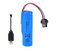 3.7V Rechargeable Lithium Batteries with USB Charger and SM-2P plug, Replacement Universal Li-Ion Battery for electronic toy(3.7V4000mAh)