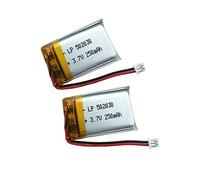 3.7V Replacement Battery 250mAh - 502030 with JST- PH1.25 Plug for VXI Blue Parrott 052030, fits BlueParrott B250-XT, B250-XT+ Wireless Bluetooth Headset, Roadwarrior (2 PACK)