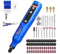3.7V Rotary Tool Cordless, Rotary Tool Kit with 80 Accessories and 3 Attachments, 5 Speed Adjustment 3000/6000/9000/12000/18000 RPM, for Craft Projects and DIY, Engraving, Cutting, Sanding, Polishing