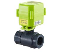 3/8" 1/2" 1" 1-1/4" PVC Motorized Ball Valve AC220v DC9v-24v Signal Feedback Motor Control with Visualization Window(1",AC220V_XY-03K)