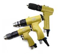 3/8'' 1/2" Professional Air Drill 500-1800rpm High-Speed Pistol Pneumatic Self-Locking Reversible Switch Type Hand Tool(3-8 Self-Lock-Seesaw)