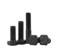 3/8-16 7/16-14 1/2-13 9/16-12 Level 5 Carbon Steel Black Hexagon Cap Bolt American Standard External Hex Head Screw(1/2-13x3-3/4(HT-5pc))