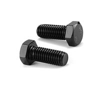3/8-16 x 1-1/4" Hex Head Screw Bolt, 20Pcs 18-8 (304) Stainless Steel, Fully Threaded,Black Oxide by SG TZH